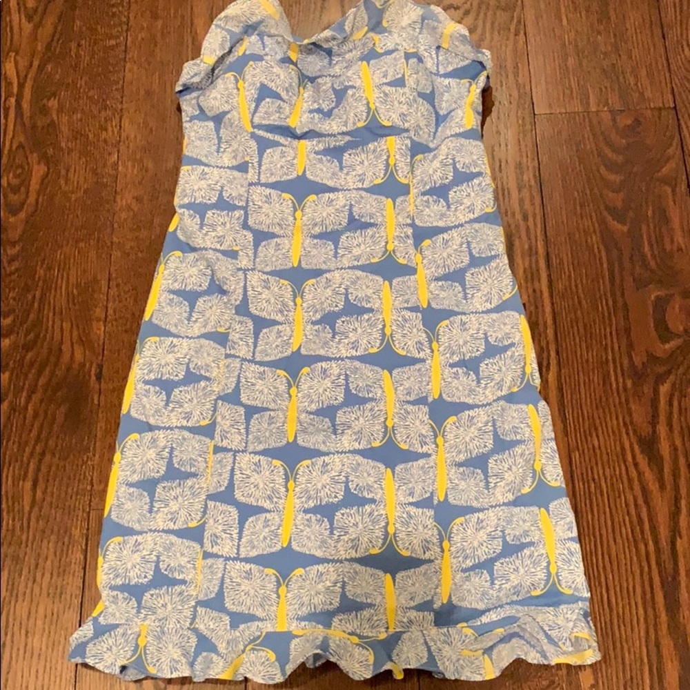 Lilly Butterfly Print Strapless Dress
